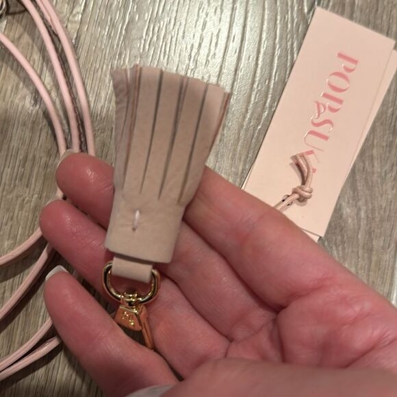 Pink Crossbody Strap with Tassel - Picture 5 of 5